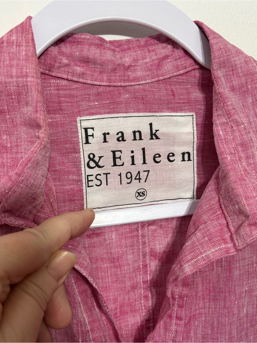Frank and Eileen 100% Linen Barry Long Sleeve Button Up Shirt Womens Size XS - Picture 9 of 13